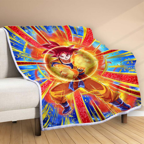 Plaid Son Goku Dragon Ball Z 1010 Couverture Polaire Plaid Canapé – Image 2