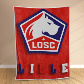 Plaid LOSC Lille OSC FC 5 Couverture Polaire Plaid Canapé