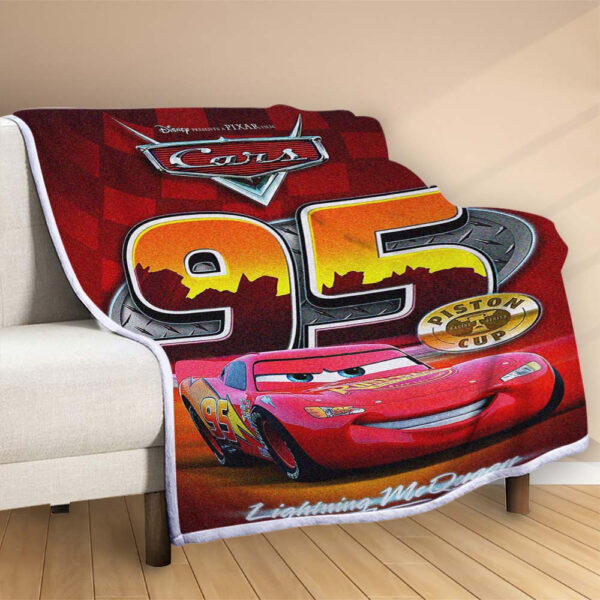 Plaid Flash McQueen 95 Voitures Couverture Polaire Plaid Canapé – Image 2