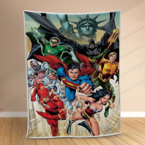 Plaid Justice League sauve le monde Couverture Polaire Plaid Canapé