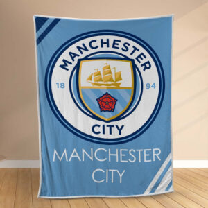 Plaid Manchester City MC FC 5 Couverture Polaire Plaid Canapé