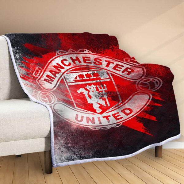 Plaid Manchester United Football Club 18 Couverture Polaire Plaid Canapé – Image 2