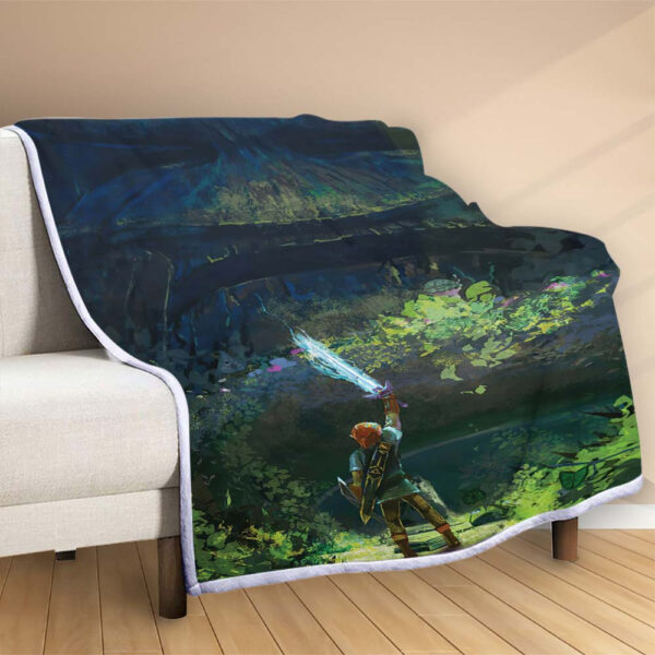 Plaid Legend of Zelda 1007 Couverture Polaire Plaid Canapé – Image 2