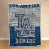 Plaid Los Angeles Dodgers Baseball Team MLB Couverture Polaire Plaid Canapé