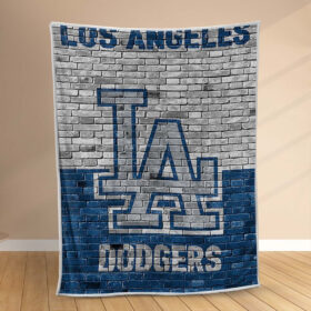 Plaid Los Angeles Dodgers Baseball Team MLB Couverture Polaire Plaid Canapé