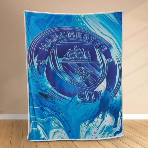 Plaid Manchester City MC FC 9 Couverture Polaire Plaid Canapé