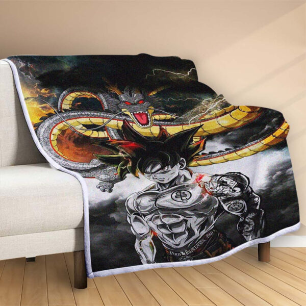 Plaid Son Goku Dragon Ball Couverture Polaire Plaid Canapé – Image 2