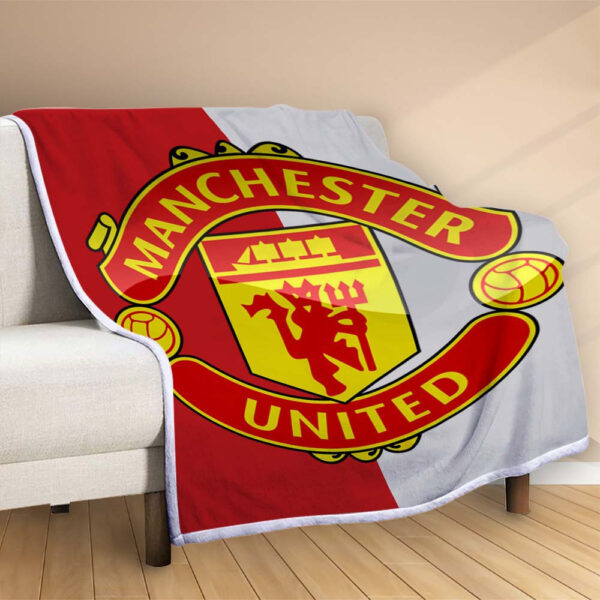 Plaid Manchester United MU FC 13 Couverture Polaire Plaid Canapé – Image 2