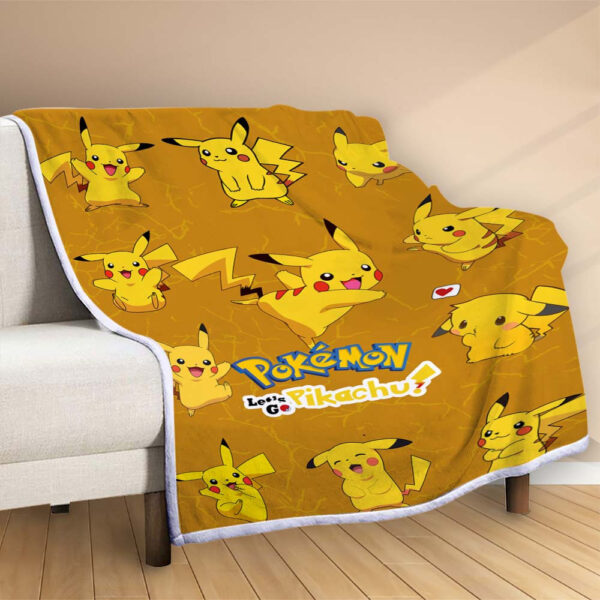 Plaid Pikachu mignon 1001 Couverture Polaire Plaid Canapé – Image 2
