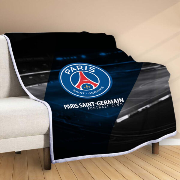 Plaid PSG FC Paris Saint Germain Football Club 1 Couverture Polaire Plaid Canapé – Image 2