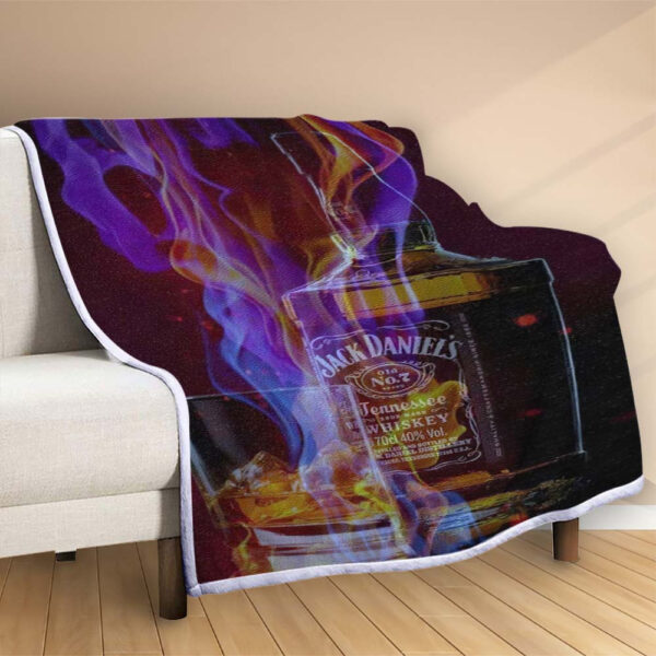 Plaid Jack Daniel's Fire Couverture Polaire Plaid Canapé – Image 2