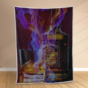 Plaid Jack Daniel's Fire Couverture Polaire Plaid Canapé