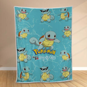 Plaid Allons-y Pokémon Squirte Couverture Polaire Plaid Canapé