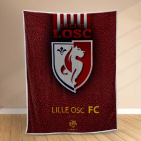 Plaid LOSC Lille OSC FC 7 Couverture Polaire Plaid Canapé