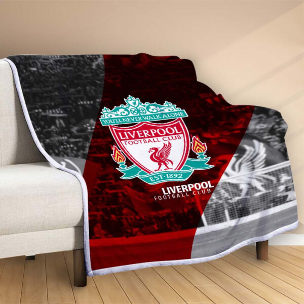 Plaid Liverpool Football Club Les Rouges LFC010 Couverture Polaire Plaid Canapé – Image 2