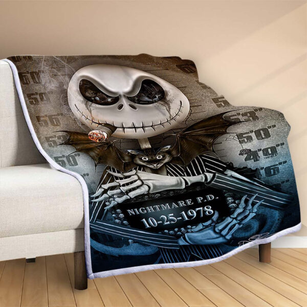 Plaid Jack Skellington 1002 Couverture Polaire Plaid Canapé – Image 2