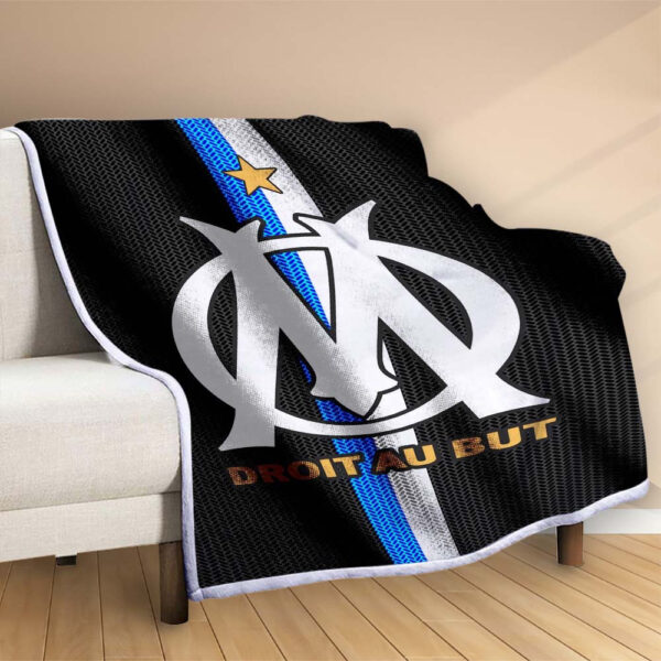 Plaid OM Olympique de Marseille 5 Couverture Polaire Plaid Canapé – Image 2