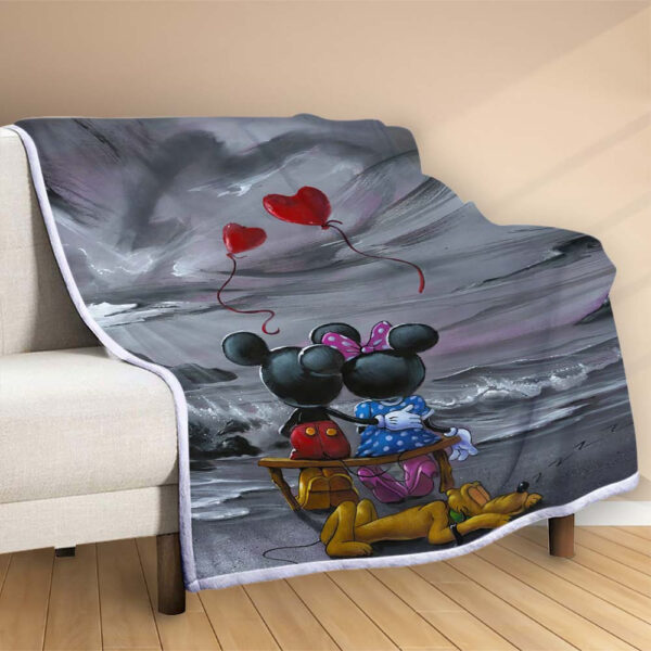 Plaid Mickey et MinnieDisney 1003 Couverture Polaire Plaid Canapé – Image 2