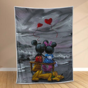 Plaid Mickey et MinnieDisney 1003 Couverture Polaire Plaid Canapé