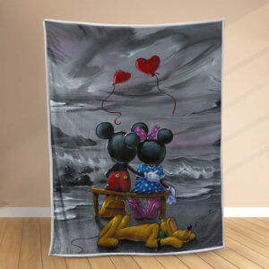 Plaid Mickey et MinnieDisney 1003 Couverture Polaire Plaid Canapé