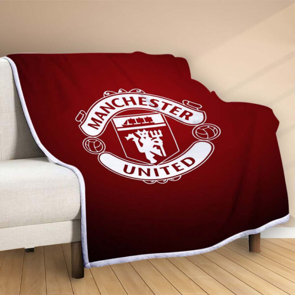 Plaid Manchester United MU FC 17 Couverture Polaire Plaid Canapé – Image 2
