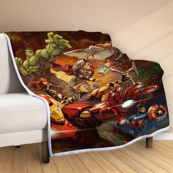 Plaid Marvel Avengers 1001 Couverture Polaire Plaid Canapé – Image 2