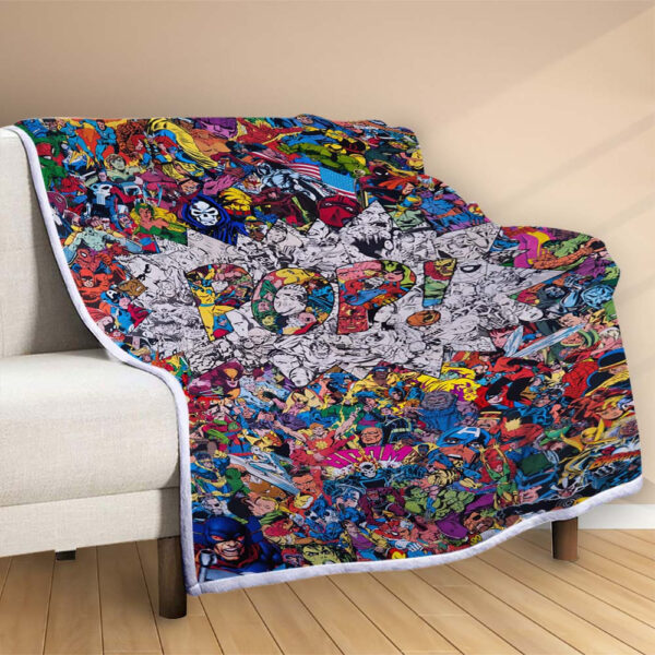 Plaid Marvel Comics Avengers Universe Couverture Polaire Plaid Canapé – Image 2