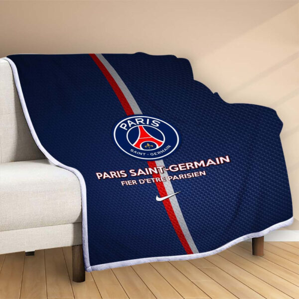 Plaid PSG FC Paris Saint Germain Football Club 6 Couverture Polaire Plaid Canapé – Image 2