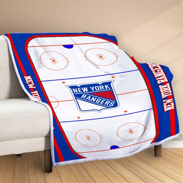 Plaid New York Rangers Hockey Team NHL001 Couverture Polaire Plaid Canapé – Image 2