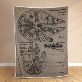 Plaid Millennium Falcon Vaisseau spatial Star Wars Couverture Polaire Plaid Canapé