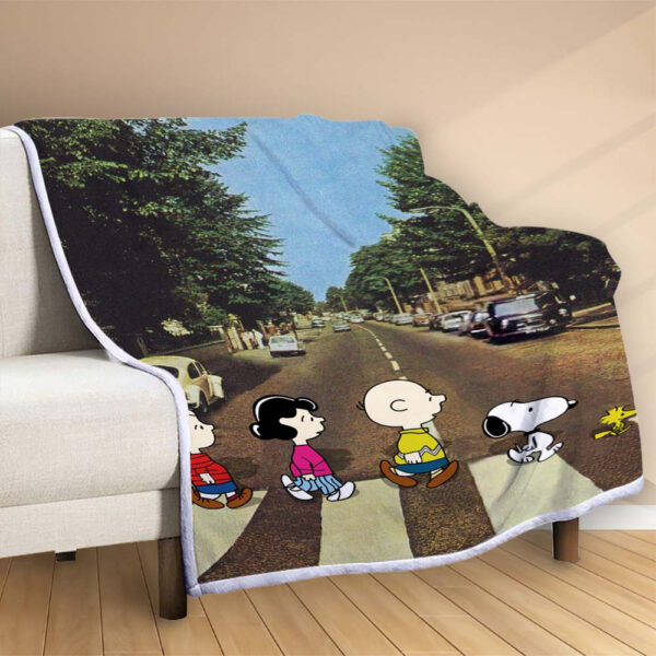 Plaid Snoopy Charlie Brown Couverture Polaire Plaid Canapé – Image 2