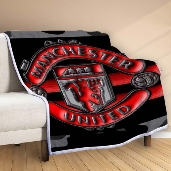 Plaid Manchester United MU FC 6 Couverture Polaire Plaid Canapé – Image 2