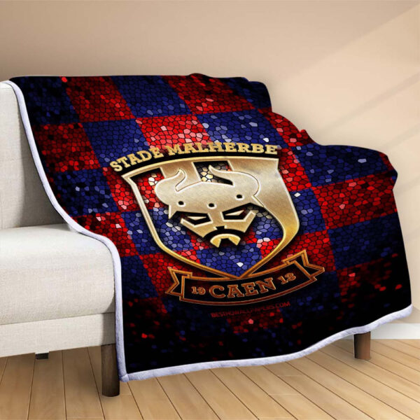 Plaid SM Caen 2 Couverture Polaire Plaid Canapé – Image 2