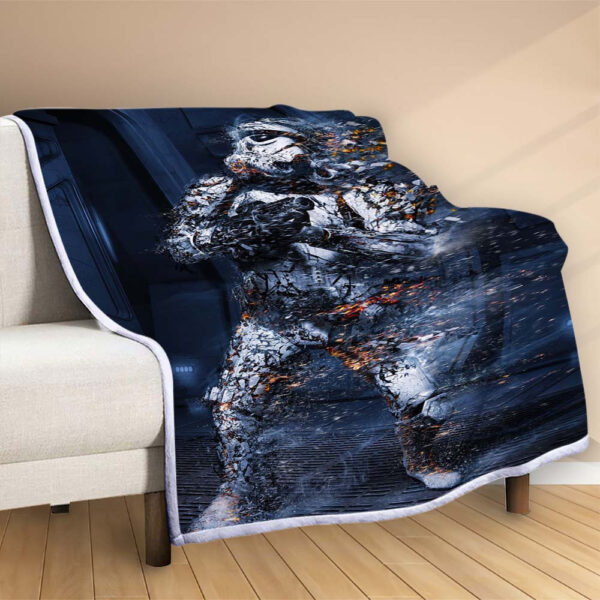 Plaid Stormtrooper fané Couverture Polaire Plaid Canapé – Image 2
