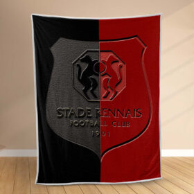 Plaid Stade Rennais FC 9 Couverture Polaire Plaid Canapé