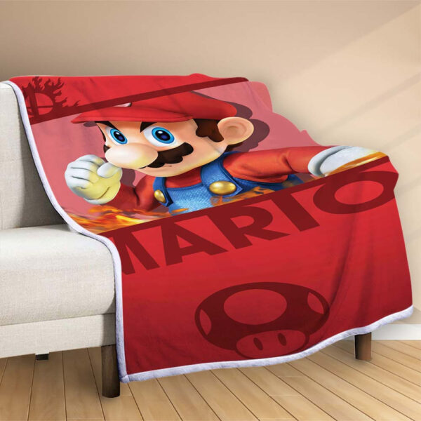 Plaid Super Mario Nintendo 1008 Couverture Polaire Plaid Canapé – Image 2