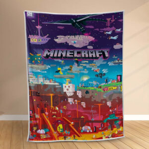 Plaid Minecraft MC 03 Couverture Polaire Plaid Canapé