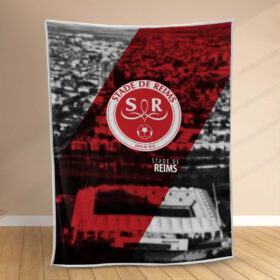Plaid Stade de Reims 1 Couverture Polaire Plaid Canapé
