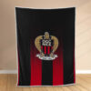 Plaid OGC Nice FC 2 Couverture Polaire Plaid Canapé