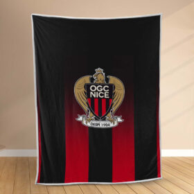 Plaid OGC Nice FC 2 Couverture Polaire Plaid Canapé