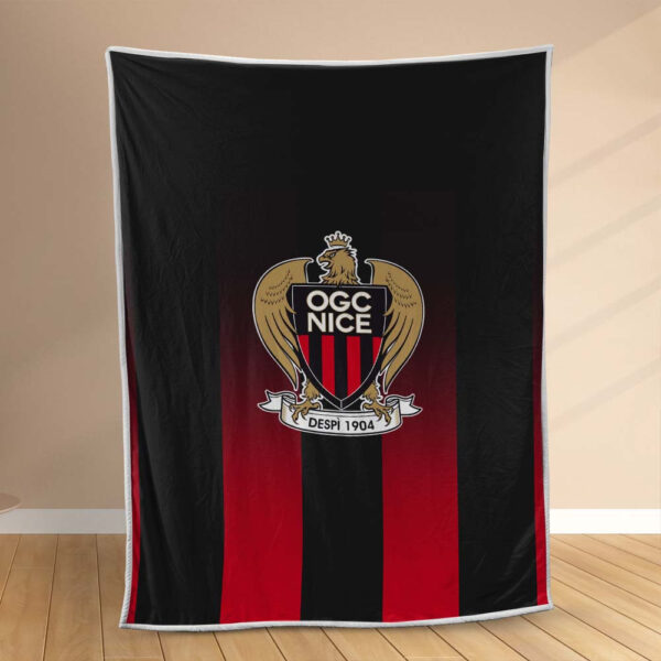 Plaid OGC Nice FC 2 Couverture Polaire Plaid Canapé