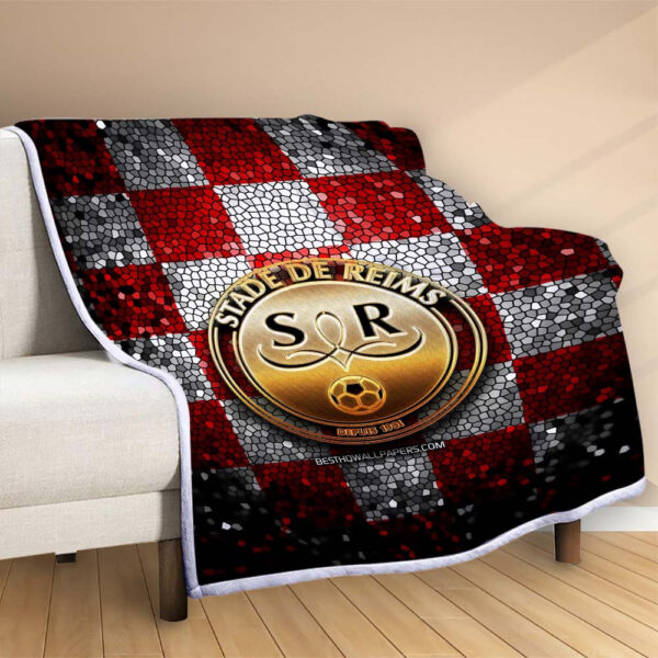 Plaid Stade de Reims 6 Couverture Polaire Plaid Canapé – Image 2