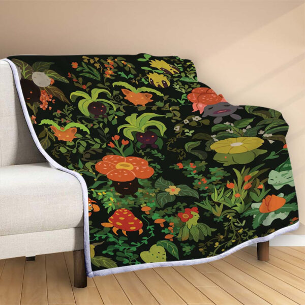 Plaid Pokémon Vert Couverture Polaire Plaid Canapé – Image 2