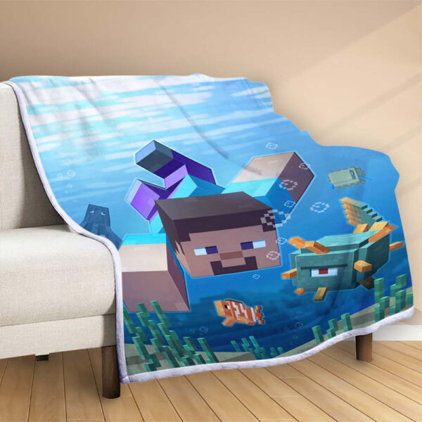 Plaid Personnages Minecraft 1003 Couverture Polaire Plaid Canapé – Image 2
