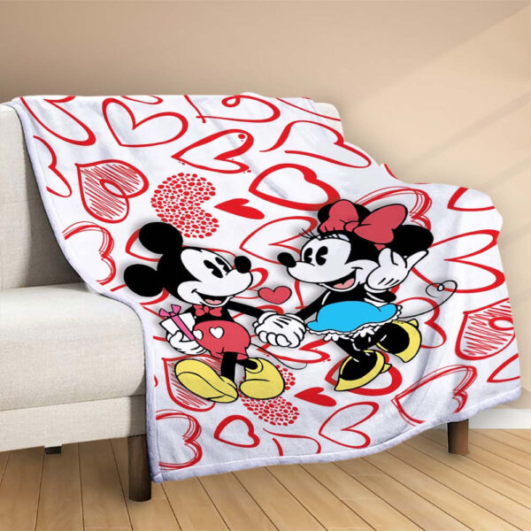 Plaid Mickey et MinnieDisney 1004 Couverture Polaire Plaid Canapé – Image 2