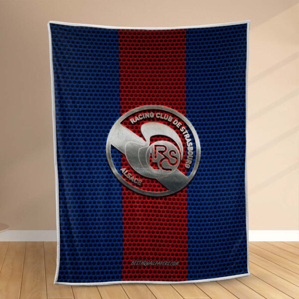 Plaid RC Strasbourg Alsace 1 Couverture Polaire Plaid Canapé