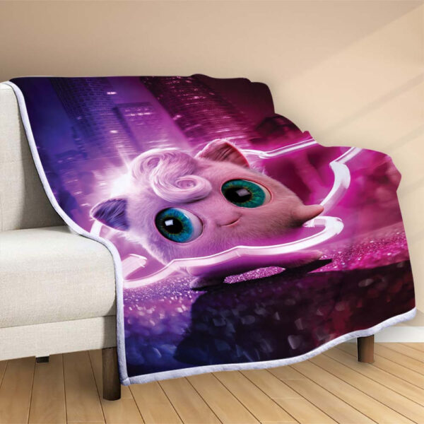 Plaid Rondoudou Pokémon Heureux Couverture Polaire Plaid Canapé – Image 2