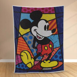 Plaid Mickey Mouse Romero Britto Couverture Polaire Plaid Canapé