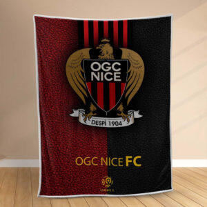 Plaid OGC Nice FC 5 Couverture Polaire Plaid Canapé