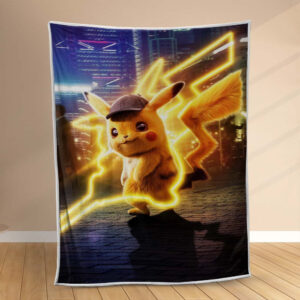 Plaid Pikachu Détective 2 Couverture Polaire Plaid Canapé